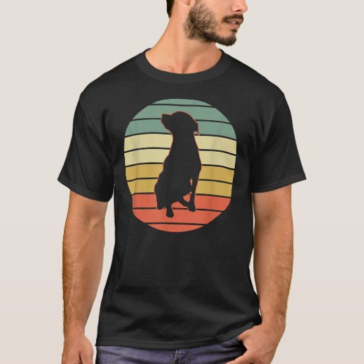 Labrador Retriever Black Yellow Lab Retro T-shirt (Voorkant)