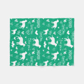 Labrador Retriever Blanket with Heart Doodles Fleece Deken (Voorkant (Horizontaal))