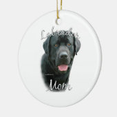 Labrador Retriever (blk) mam 2 Keramisch Ornament (Links)