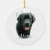 Labrador Retriever (blk) mam 2 Keramisch Ornament (Achterkant)