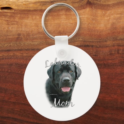Labrador Retriever (blk) mam 2 Sleutelhanger (Voorkant)