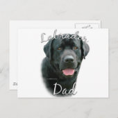 Labrador Retriever (blk) Papa 2 Briefkaart (Voorkant / Achterkant)