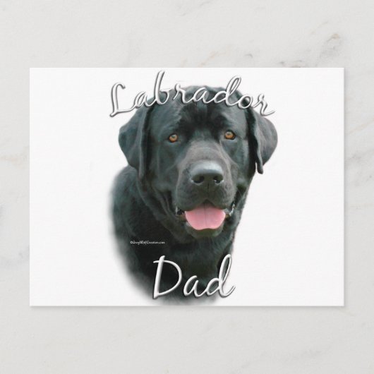Labrador Retriever (blk) Papa 2 Briefkaart (Voorkant)