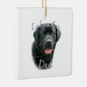Labrador Retriever (blk) Papa 2 Keramisch Ornament (Rechts)