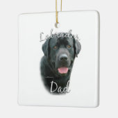 Labrador Retriever (blk) Papa 2 Keramisch Ornament (Links)