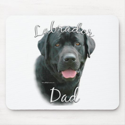 Labrador Retriever (blk) Papa 2 Muismat (Voorkant)