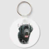 Labrador Retriever (blk) Papa 2 Sleutelhanger (Voorkant)