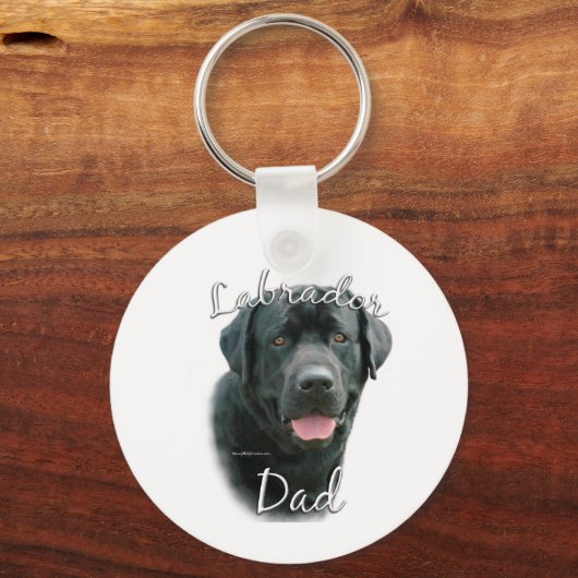 Labrador Retriever (blk) Papa 2 Sleutelhanger (Achterkant)