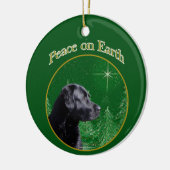 Labrador Retriever (blk) Peace Keramisch Ornament (Links)