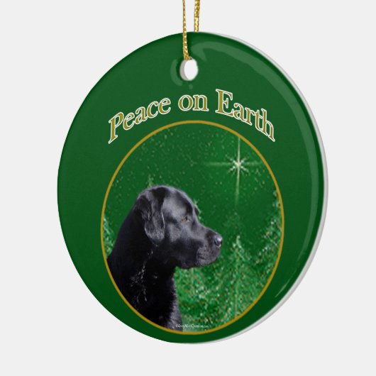 Labrador Retriever (blk) Peace Keramisch Ornament (Links)
