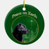 Labrador Retriever (blk) Peace Keramisch Ornament (Achterkant)