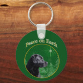 Labrador Retriever (blk) Peace Sleutelhanger (Achterkant)