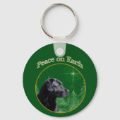 Labrador Retriever (blk) Peace Sleutelhanger (Achterkant)