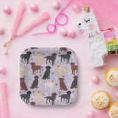 Labrador Retriever Borden voor pootpapier en Botte Papieren Bordje (Feest)