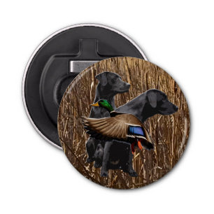 Labrador Retriever Bottle Open, Duck Hunting Button Flesopener