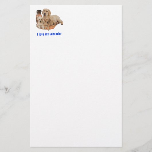 Labrador Retriever Briefpapier (Voorkant)