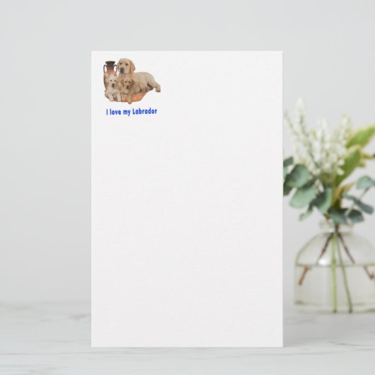 Labrador Retriever Briefpapier (Staand voorkant)