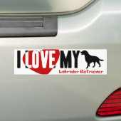 Labrador Retriever Bumpersticker (Op auto)