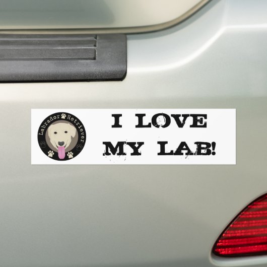 Labrador Retriever Bumpersticker (Op auto)