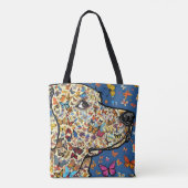 Labrador Retriever Butterfly Dog Art | Yellow Lab Tote Bag (Achterkant)