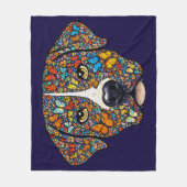 Labrador Retriever Butterfly Kaleidoscope Portrait Fleece Deken (Voorkant)