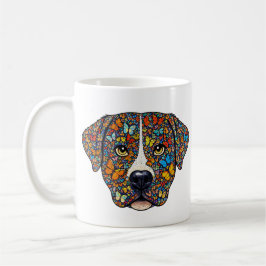 Labrador Retriever Butterfly Kaleidoscope Portrait Koffiemok
