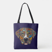 Labrador Retriever Butterfly Kaleidoscope Portrait Tote Bag (Achterkant)