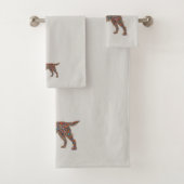 Labrador Retriever Butterfly Silhouette Dog Lover Bad Handdoek (Insitu)