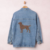 Labrador Retriever Butterfly Silhouette Dog Lover Denim Jacket (Hangar)