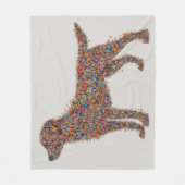 Labrador Retriever Butterfly Silhouette Dog Lover Fleece Deken (Voorkant)