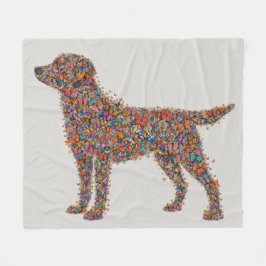 Labrador Retriever Butterfly Silhouette Dog Lover Fleece Deken
