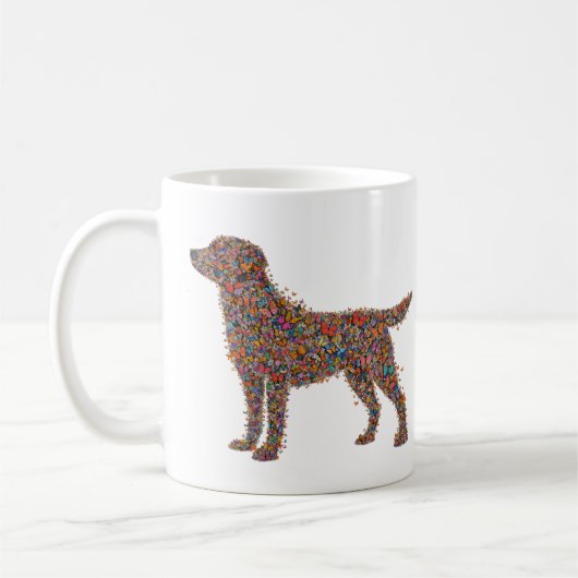 Labrador Retriever Butterfly Silhouette Dog Lover Koffiemok (Links)