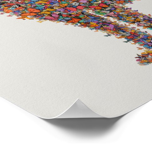 Labrador Retriever Butterfly Silhouette Dog Lover Poster (Hoek)