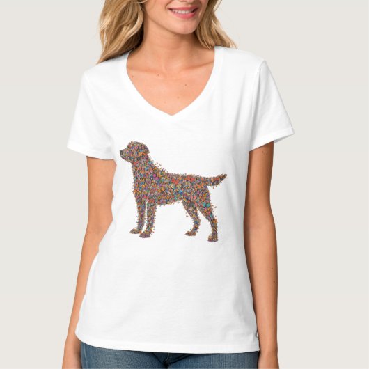 Labrador Retriever Butterfly Silhouette Dog Lover T-shirt (Voorkant)
