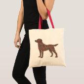 Labrador Retriever Butterfly Silhouette Dog Lover  Tote Bag (Voorkant (product))