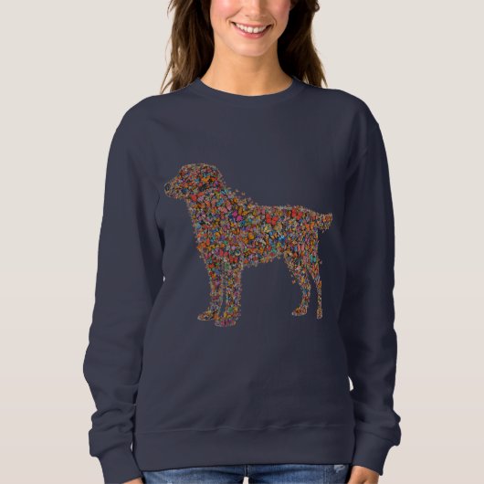 Labrador Retriever Butterfly Silhouette Dog Lover Trui (Voorkant)