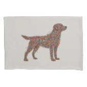 Labrador Retriever Butterfly Silhouette Reversible Kussensloop (Voorkant-Links)