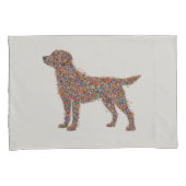 Labrador Retriever Butterfly Silhouette Reversible Kussensloop (Voorkant-Rechts)