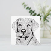 Labrador Retriever Cadeaubon Kaart (Staand voorkant)