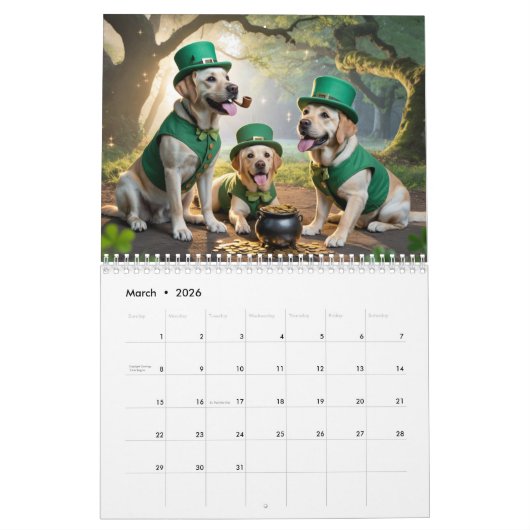 Labrador Retriever Calendar Kalender (Mar 2026)
