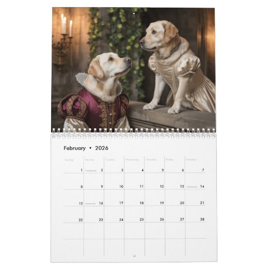 Labrador Retriever Calendar Kalender (Feb 2026)