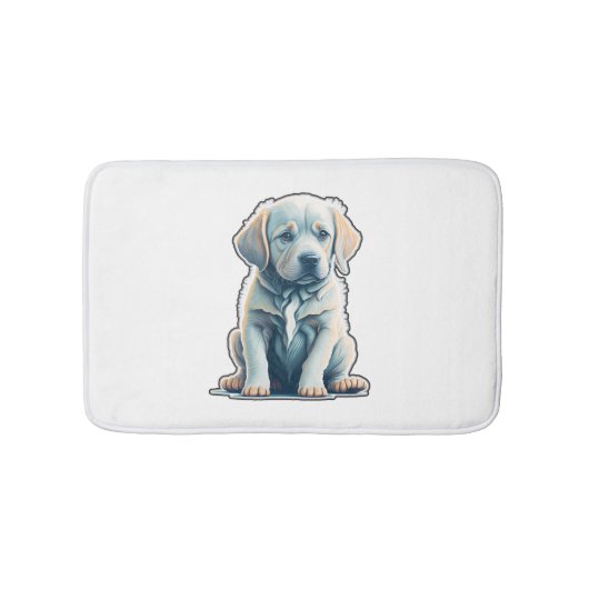 Labrador Retriever Calm Puppy Badmat (Voorkant)