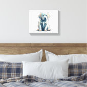 Labrador Retriever Calm Puppy Canvas Afdruk (Insitu (Slaapkamer))