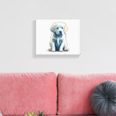 Labrador Retriever Calm Puppy Canvas Afdruk (Insitu (Woonkamer))