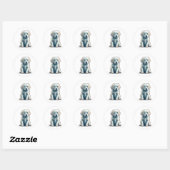 Labrador Retriever Calm Puppy Ronde Sticker (Vel)