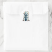 Labrador Retriever Calm Puppy Ronde Sticker (Tas)