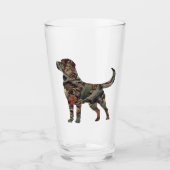 Labrador Retriever Camouflage Drink Glas (Voorkant)