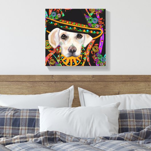 Labrador Retriever Canvas Afdruk (Insitu (Slaapkamer))