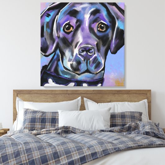 LABRADOR RETRIEVER CANVAS AFDRUK (Insitu (Slaapkamer))