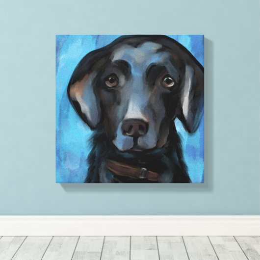 Labrador Retriever Canvas Afdruk (Insitu (Houten vloer))